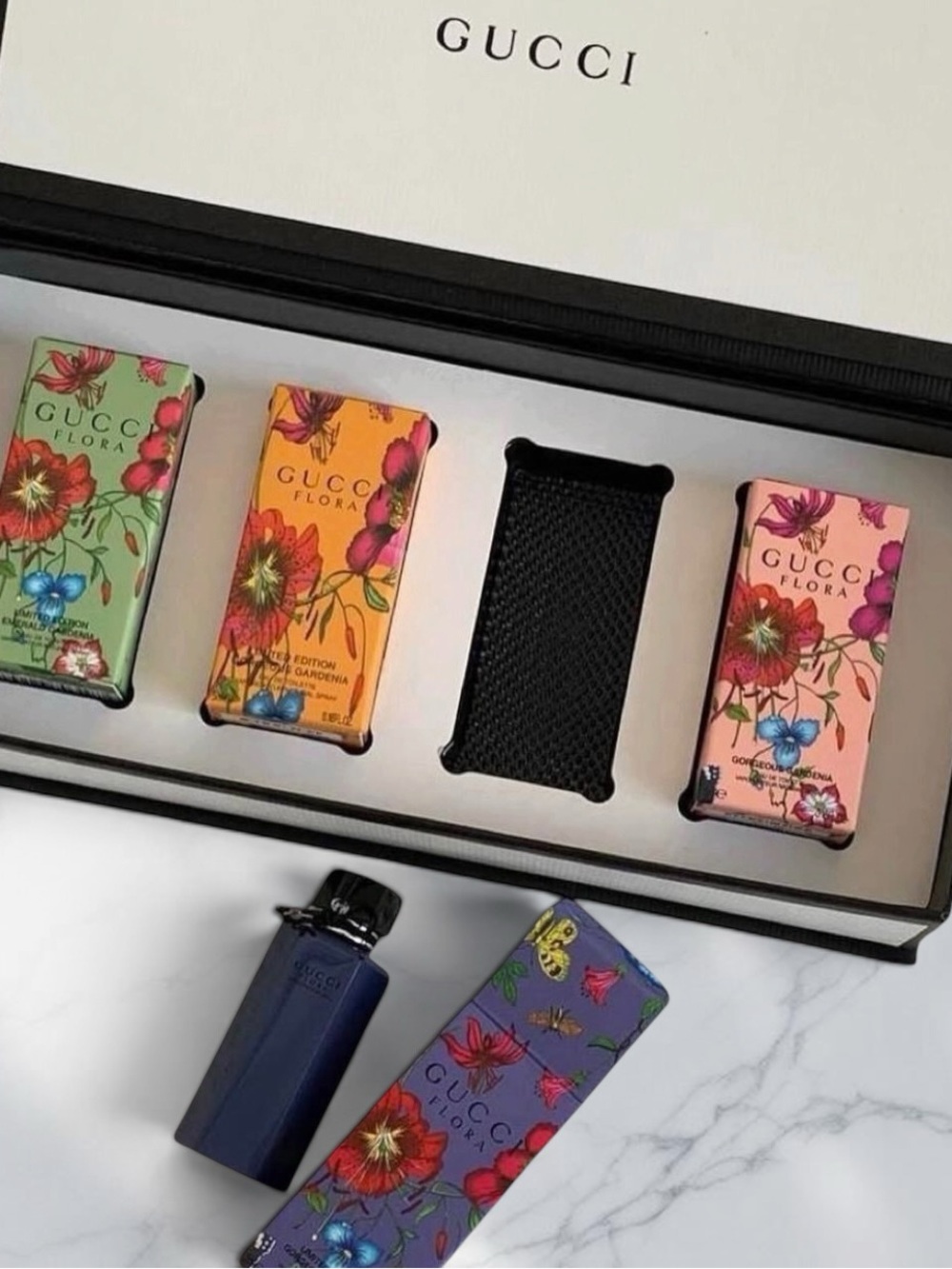 Gucci Flora Mini Perfume Gift Set – 4 x 5ml Travel Size Fragrances - Picture 2 of 6